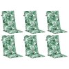 Podušky na židli s vysokým opěradlem 6 ks vzor listů textil 361246