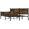 Kovový rám postele bez matrace kouřový dub 140 x 190 cm 4007850