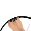 Nástěnné hodiny hnědé Ø 35 cm železo a dubové dřevo 4008397