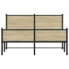 Kovový rám postele bez matrace dub sonoma 137x190 cm 4007903