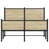 Kovový rám postele bez matrace dub sonoma 120 x 190 cm 4007901