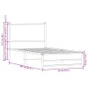 Kovový rám postele bez matrace kouřový dub 90 x 200 cm 4007825