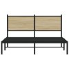 Kovový rám postele bez matrace dub sonoma 140 x 190 cm 4007716