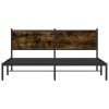 Kovový rám postele bez matrace kouřový dub 183 x 213 cm 4007672
