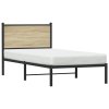 Kovový rám postele bez matrace dub sonoma 90 x 200 cm 4007709