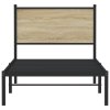 Kovový rám postele bez matrace dub sonoma 90 x 200 cm 4007709