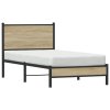 Kovový rám postele bez matrace dub sonoma 80 x 200 cm 4007859