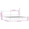 Kovový rám postele bez matrace hnědý dub 183 x 213 cm 3301406