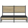 Kovový rám postele bez matrace dub sonoma 140 x 190 cm 4007886
