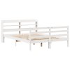 Rám postele s čelem bílý 120 x 190 cm masivní borovice 3306634