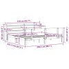 Rám postele s čelem 200 x 200 cm masivní borové dřevo 3306835