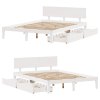 Rám postele se zásuvkami bílý 120 x 200 cm masivní borovice 3301983