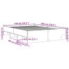 Rám postele betonově šedý 140 x 200 cm kompozitní dřevo 3295656