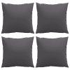 Polštáře na pohovku 4 ks antracitové 60 x 60 cm textil 360403