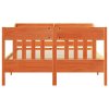Postel bez matrace voskově hnědá 140 x 190 cm masivní borovice 3307019