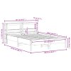 Postel bez matrace voskově hnědá 135 x 190 cm masivní borovice 3306164