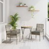 Zahradní bistro set 3 pcs Šedá polyratan 3334968