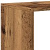 Knihovna/dělící stěna 4patrová old wood 131,5x29x131,5 cm 857974