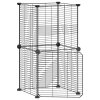 8panelová ohrádka pro zvířata s dvířky černá 35 x 35 cm ocel 3114035