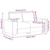 Loveseat Sofa tmavě šedé 120 cm manšestrová tkanina 4105194