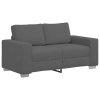 Loveseat Sofa tmavě šedé 120 cm manšestrová tkanina 4105194