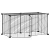 8panelová ohrádka pro zvířata s dvířky černá 35 x 35 cm ocel 3114053