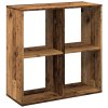 Knihovna/dělící stěna old wood 69,5x29x69,5 cm kompozitní dřevo 858010
