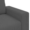 Loveseat Sofa tmavě šedé 140 cm manšestrová tkanina 4105201