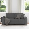 Loveseat Sofa tmavě šedé 140 cm manšestrová tkanina 4105201