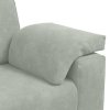 Loveseat Sofa světle šedá 120 cm samet 4105257