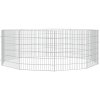 Ohrádka pro zvířata 10 panelů 54 x 60 cm pozinkované železo 171575