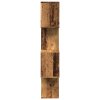 Knihovna/dělící stěna 4patrová old wood 70x24x129 cm kompozit 858109