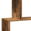 Knihovna/dělicí stěna 3patrová old wood 70x24x97 cm kompozit 858118