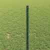 Plot s sloupkem Zelená 1 x 50 m Ocel a PVC 3336755