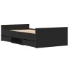 Rám postele s čelo Černý dub 193 x 93 x 50 cm kompozitní dřevo 3329328