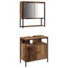 Sada koupelnového nábytku se dveřmi 2 pcs Hnědá 60 x 30 x 60 cm 3332535