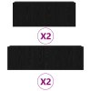 Sestava TV skříněk Nástěnný 4 pcs Černý dub 100 x 30 x 30 cm 3333057