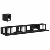 Sestava TV skříněk Nástěnný 4 pcs Černý dub 80 x 30 x 30 cm 3333061