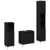 Nábytek do koupelny se dveřmi 3 pcs Černý dub 30 x 30 x 190 cm 3333099