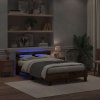 Rám postele s LED Staré dřevo 120 x 190 cm kompozitní dřevo 3333957