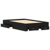 Rám postele se zásuvkou Černý dub 120 x 190 cm kompozitní dřevo 3333980
