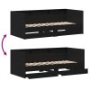 Daybed s čelo Černý dub 100 x 200 cm kompozitní dřevo 3333986