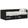 Daybed s čelo Černý dub 100 x 200 cm kompozitní dřevo 3333986