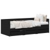 Daybed s čelo Černý dub 90 x 190 cm kompozitní dřevo 3333998