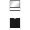 Sada koupelnového nábytku se dveřmi 2 pcs Černá 60 x 30 x 60 cm 3334324