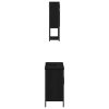 Sada koupelnového nábytku se dveřmi 2 pcs Černá 60 x 30 x 60 cm 3334324