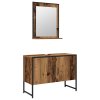 Sada koupelnového nábytku 2 pcs Hnědá Kompozitní dřevo 3334331