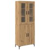 Vysoký bufet 2 pcs dub artisan 69,5 x 34 x 180 cm 3334350