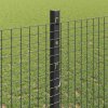 Plot s sloupkem Šedá 1,2 x 10 m Ocel a PVC 3336567