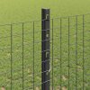 Plot s sloupkem Šedá 1,2 x 10 m Ocel a PVC 3336569
